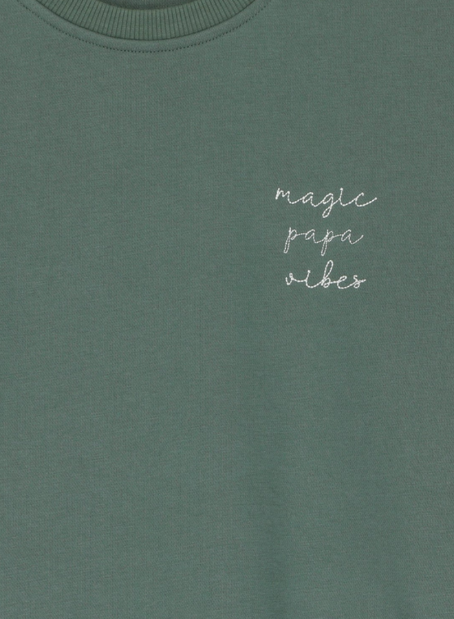 Elle and Rapha - Sweater PAPA pine green