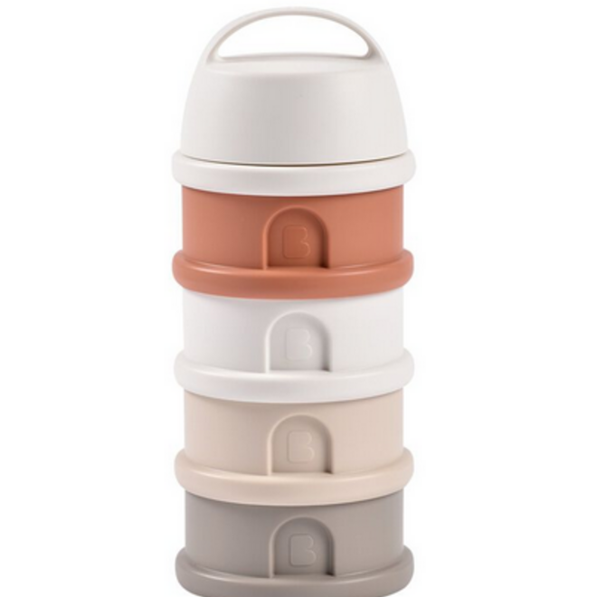 Béaba - Doseerbox met 4 compartimenten Cotton/Terracotta