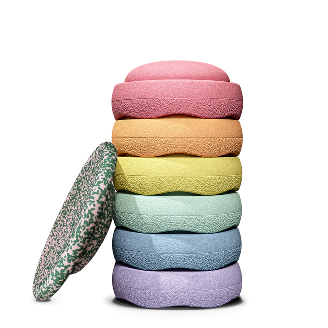 Stapelstein - Special rainbow set - Pastel blush