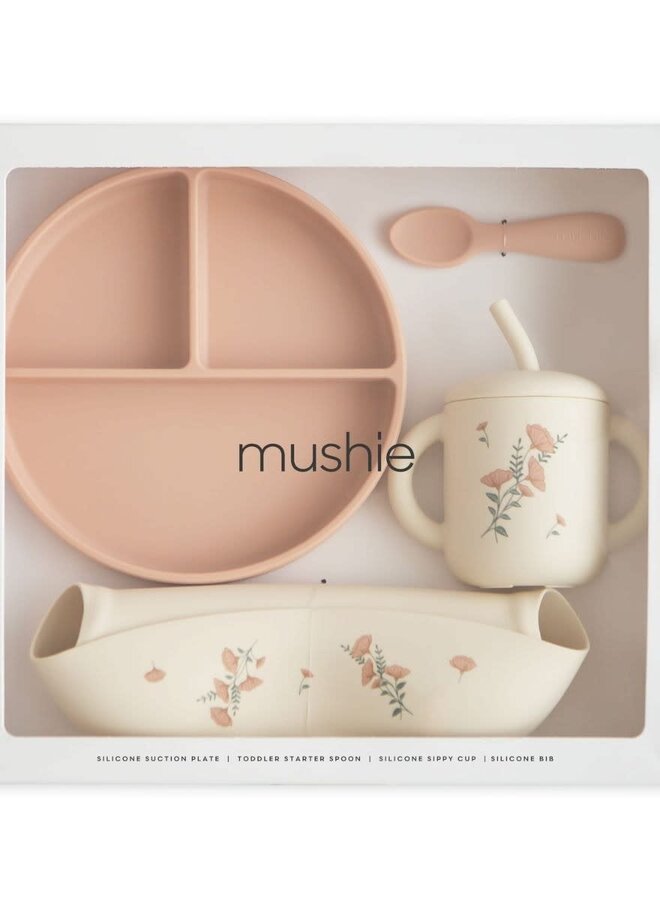 Mushie - Gift box Feeding set Flowers