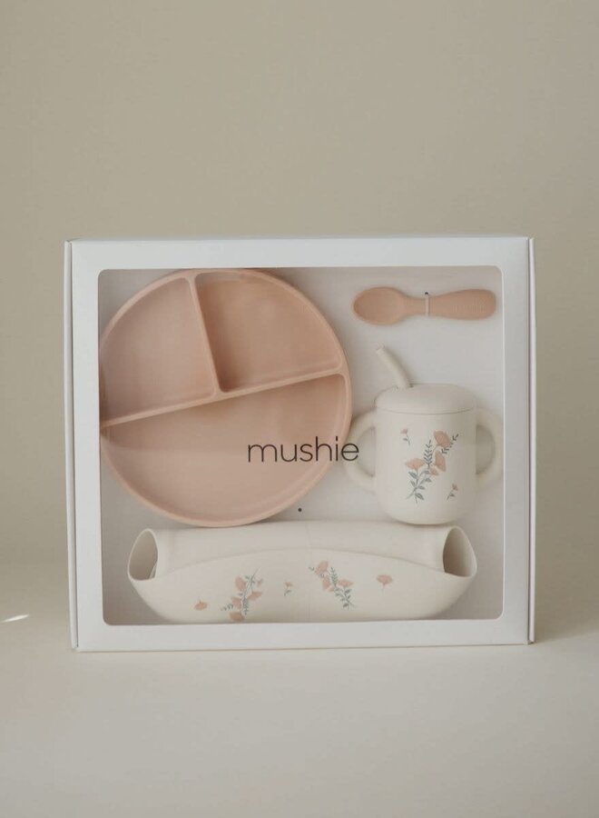 Mushie - Gift box Feeding set Flowers