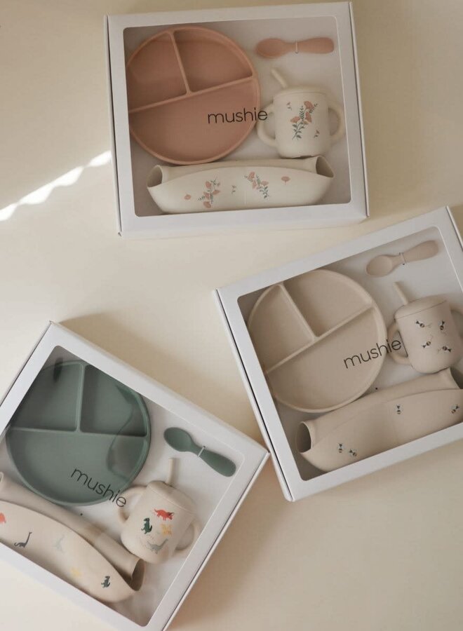 Mushie - Gift box Feeding set Flowers