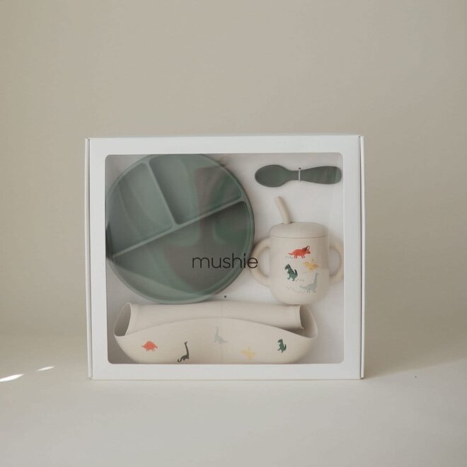Mushie - Gift box Feeding set Dino
