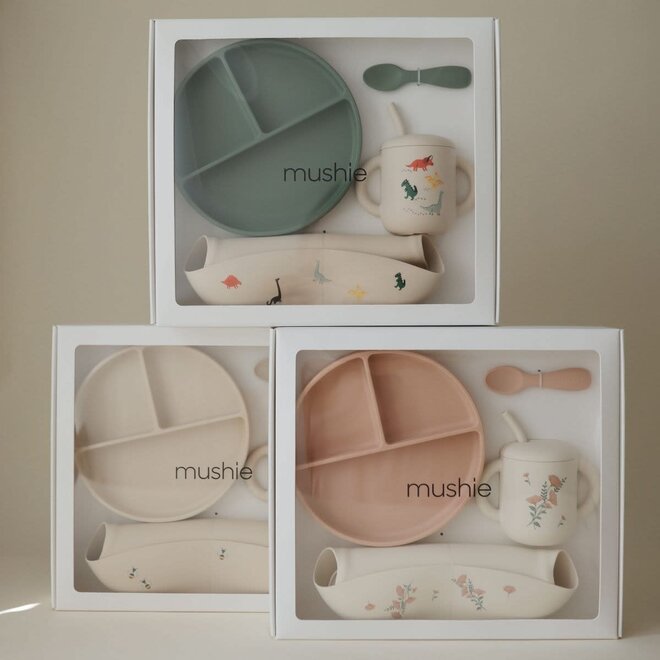 Mushie - Gift box Feeding set Dino