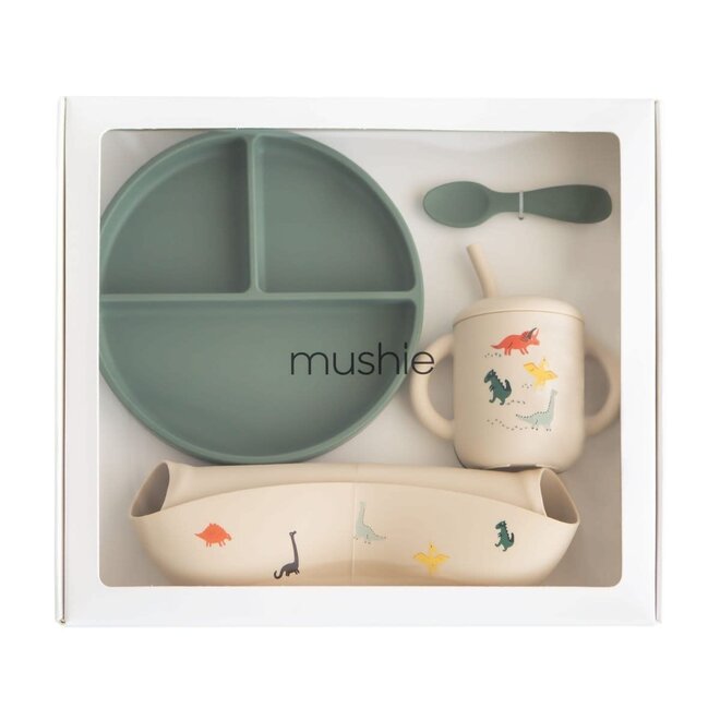 Mushie - Gift box Feeding set Dino