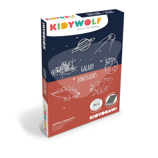 Kidywolf - REFIL KIDYDRAW-MINI Dinosaurussen/Sterrenstelsel