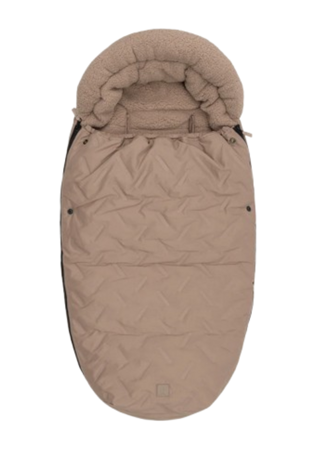 Jollein - Voetenzak Buggy Embossed milky coffee