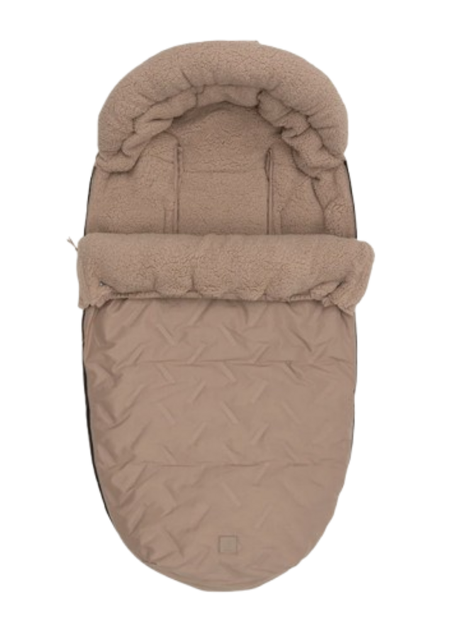 Jollein - Voetenzak Buggy Embossed milky coffee