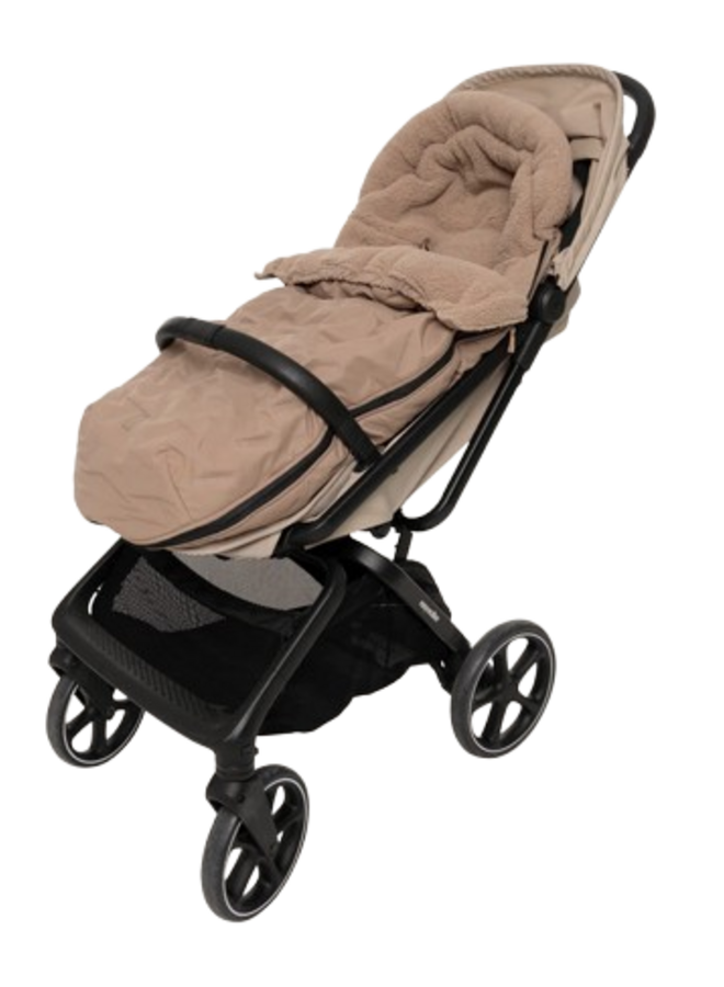 Jollein - Voetenzak Buggy Embossed milky coffee