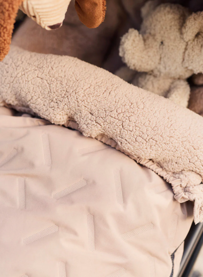Jollein - Voetenzak Buggy Embossed milky coffee