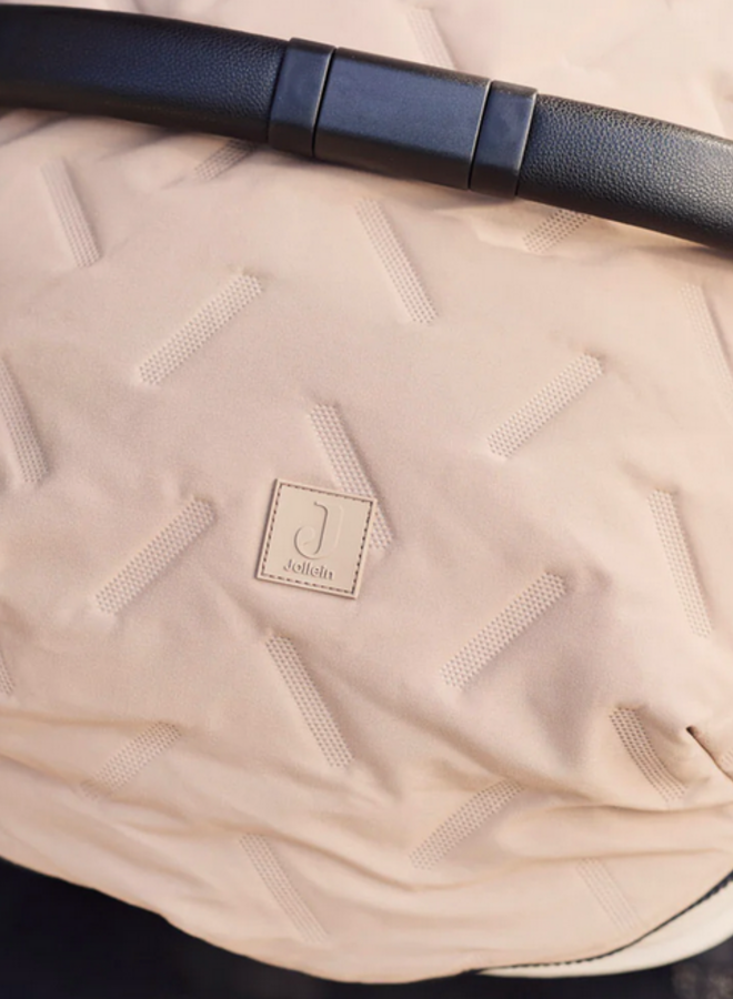 Jollein - Voetenzak Buggy Embossed milky coffee