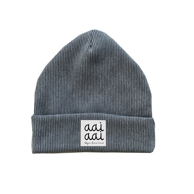 Aai Aai Rib beanie Smoke Grey