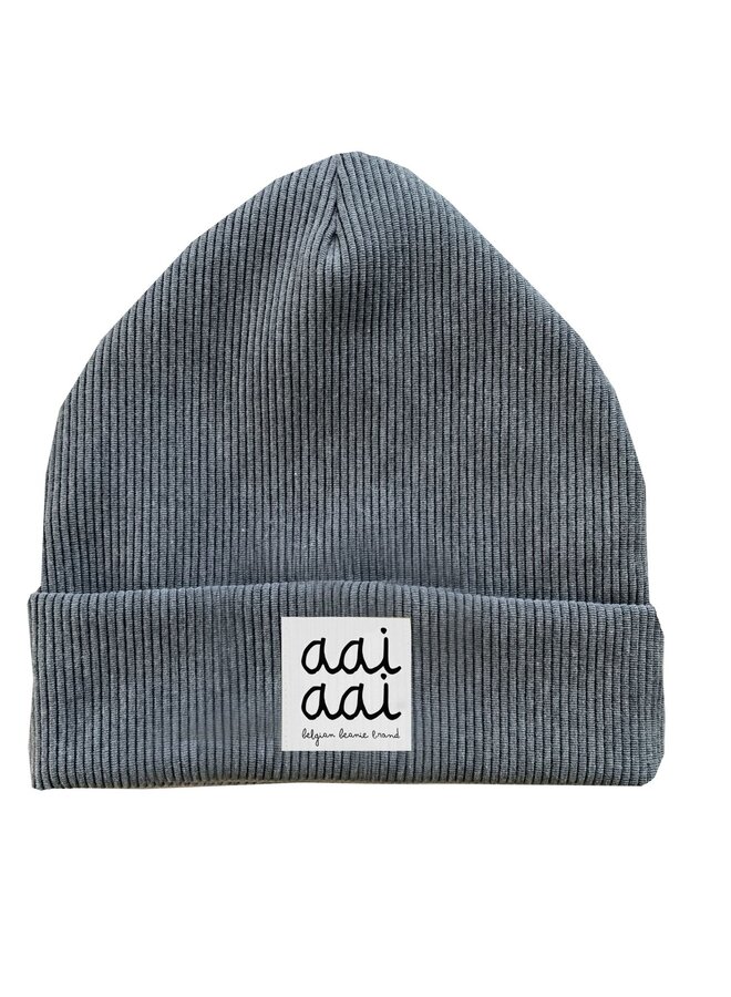 Aai Aai Rib beanie Smoke Grey
