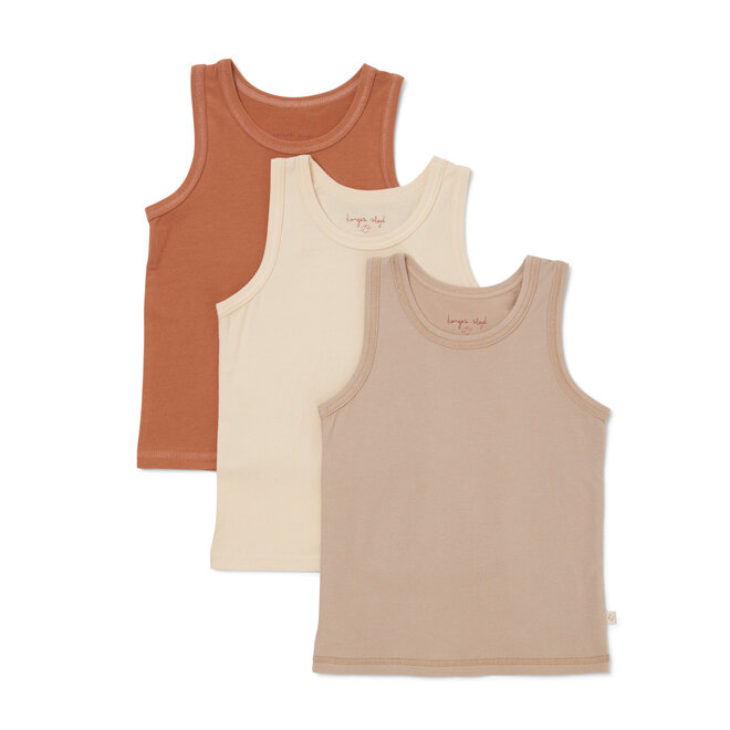 Konges Slojd - Tank top 3 pack - Tan Champagne Beige