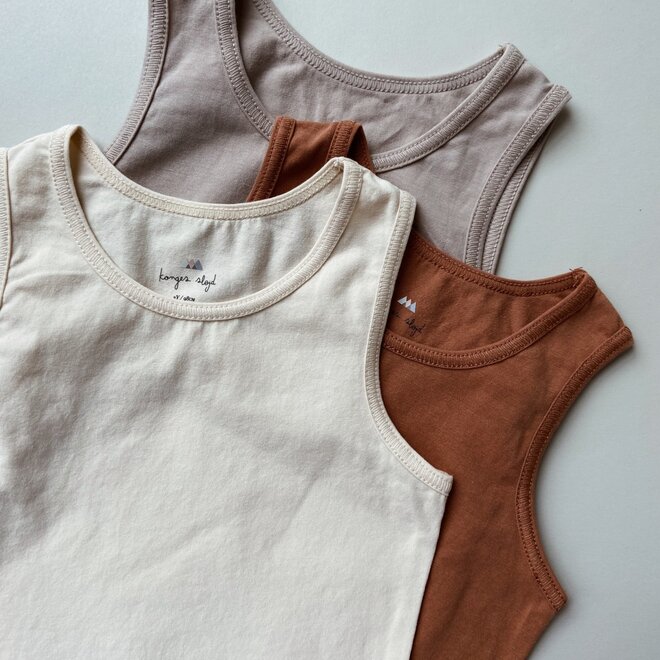 Konges Slojd - Tank top 3 pack - Tan Champagne Beige