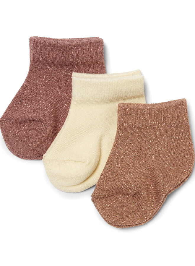 Konges Slojd - Lurex socks  3 pack - Apple butter