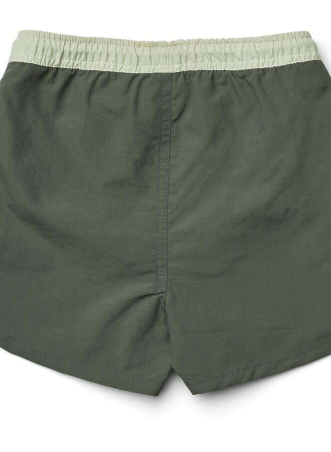 Liewood - Aiden board shorts - Hunter green/dusty mint mix