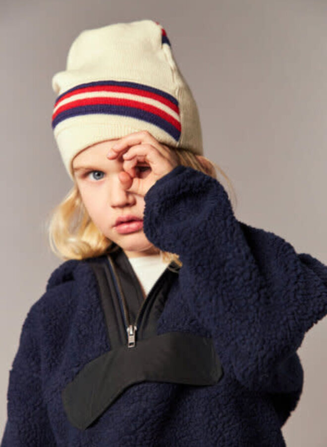 I Dig Denim - Buffalo pile anorak Dark blue
