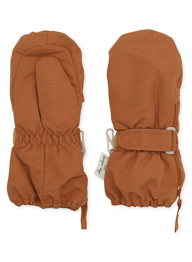 Konges Slojd - Nohr snow mittens - Leather brown