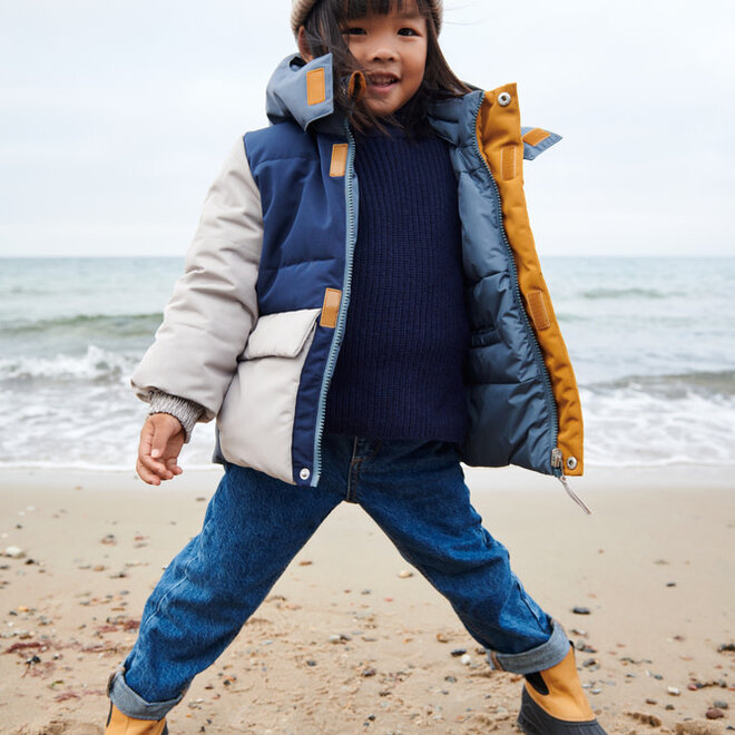 Liewood - Paloma Reversive Puffer Down Jacket Whale blue