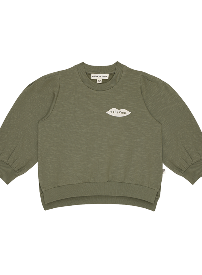 House of Jamie - Chunky Split Sweater Sage