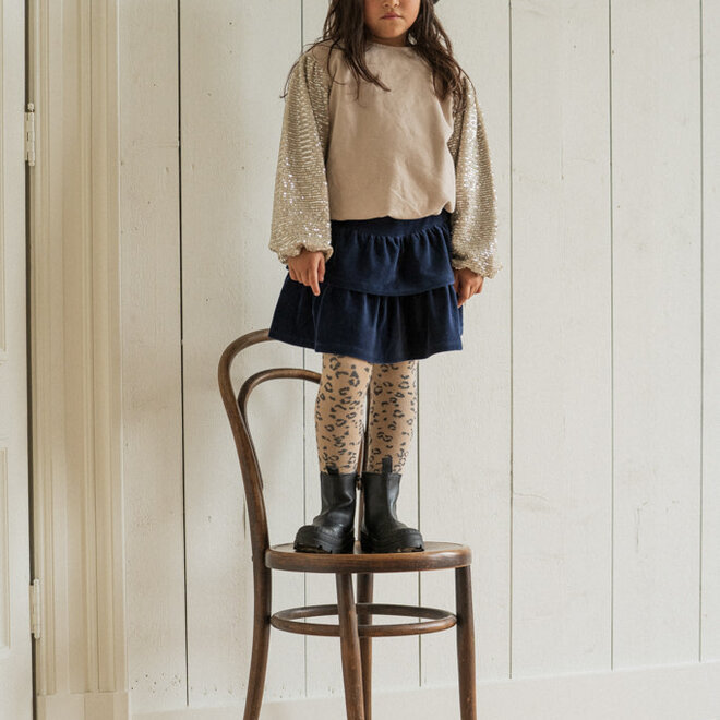 House of Jamie - Ruffled Skirt Classic Blue