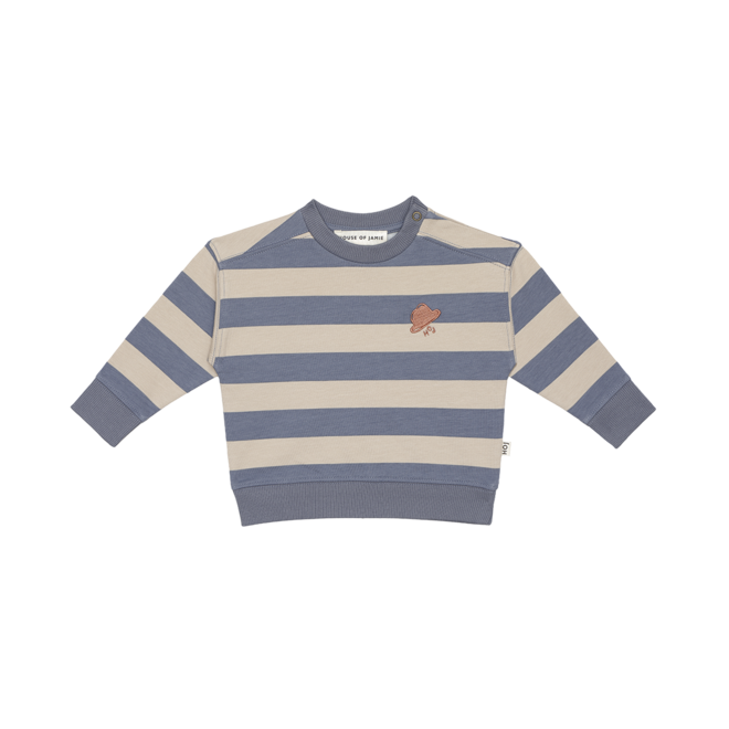 House of Jamie - Baby Boys Sweater Chalk Blue Stripes