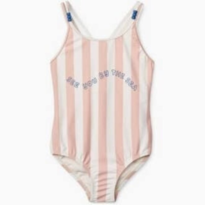 Liewood - Suna stripe swimsuit - Sorbet rose
