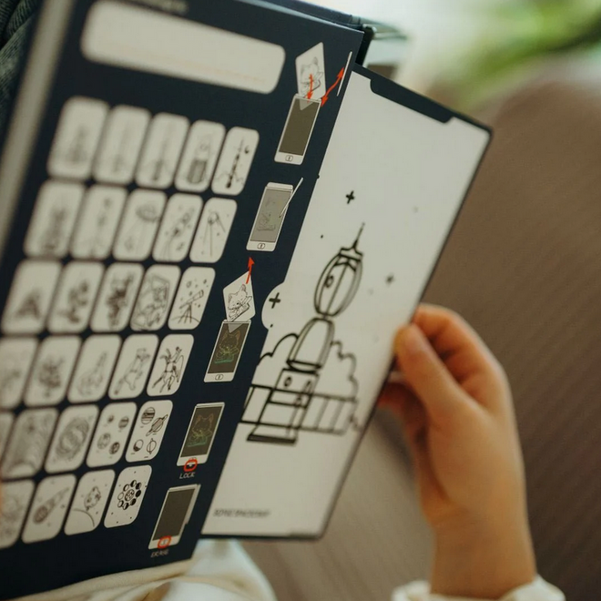 Kidywolf - REFIL KIDYDRAW-MINI Dinosaurussen/Sterrenstelsel