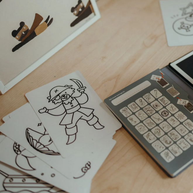 Kidywolf - REFIL KIDYDRAW-MINI Dieren over de hele wereld/Oceanen en piraten