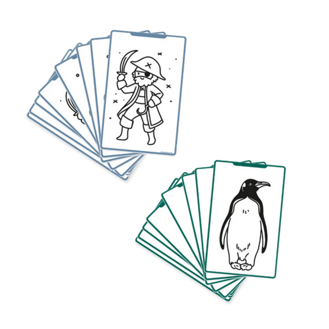 Kidywolf - REFIL KIDYDRAW-MINI Dieren over de hele wereld/Oceanen en piraten