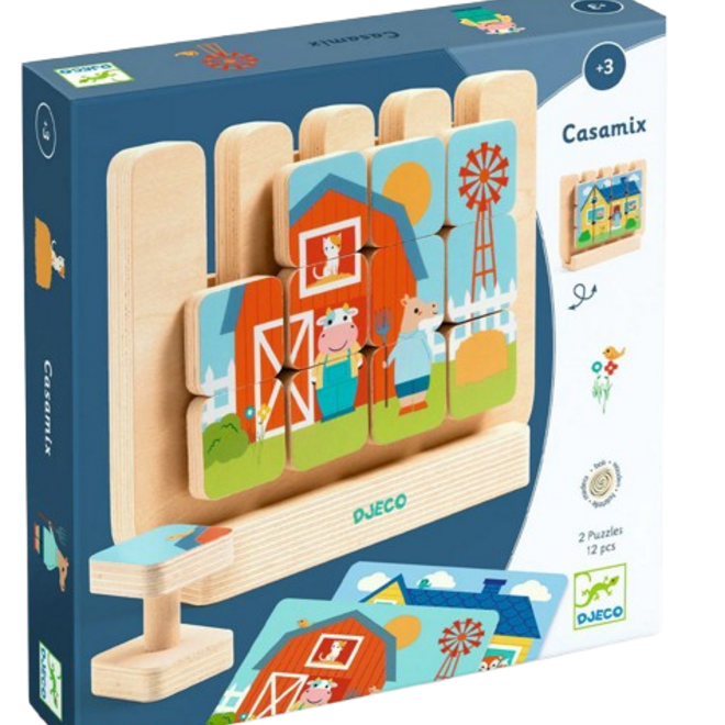 Djeco - Puzzle 3D en bois Casamix