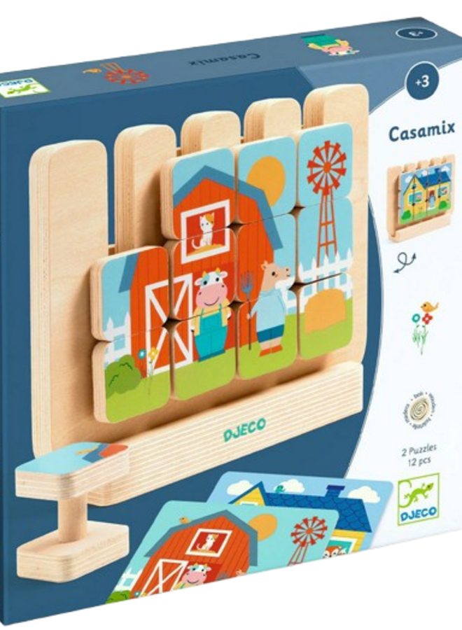 Djeco - Puzzle 3D en bois Casamix