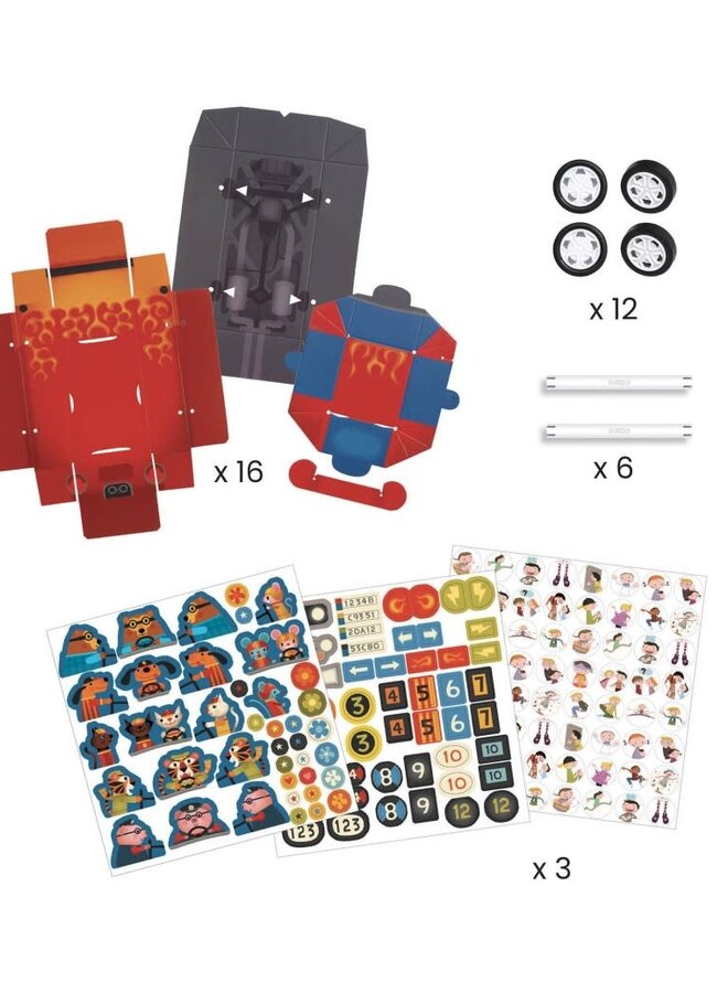 Djeco - DIY kit Grand Prix - Make your own racing cars