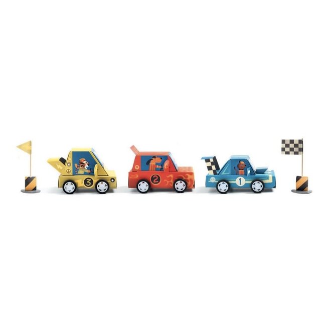 Djeco - DIY kit Grand Prix   - Voitures de course à créer