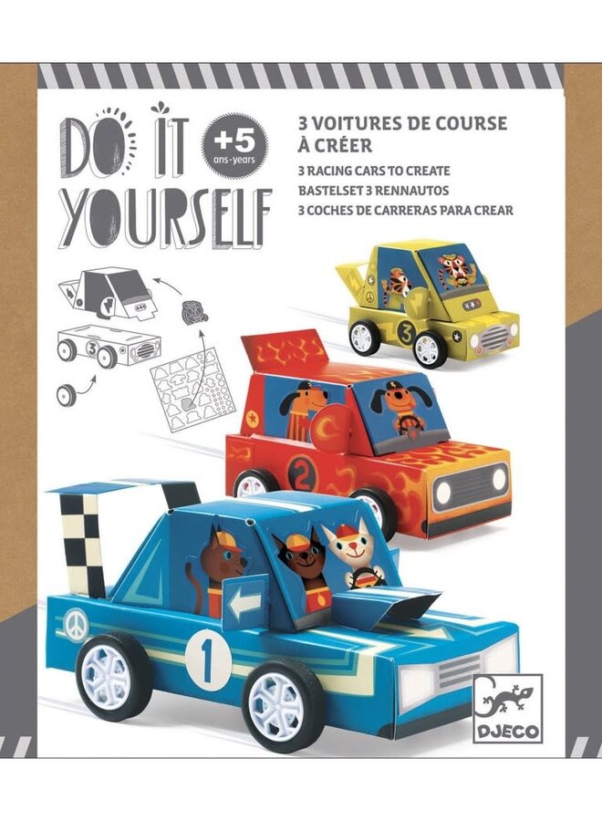 Djeco - DIY kit Grand Prix - Make your own racing cars