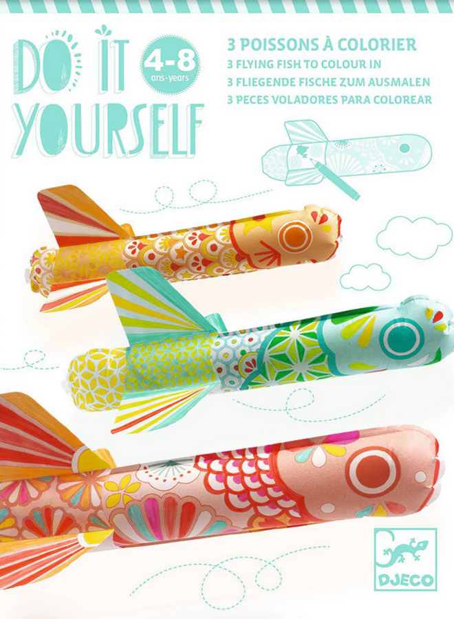 Djeco - DIY Koinobori - Kit de bricolage poissons volants
