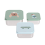 Lässig - Snackbox stainless steel 3 pieces Tiny Team Dog