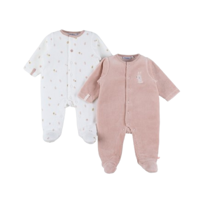 Noukie's - Set van 2 pyjamas Fluweel - Autumn forest