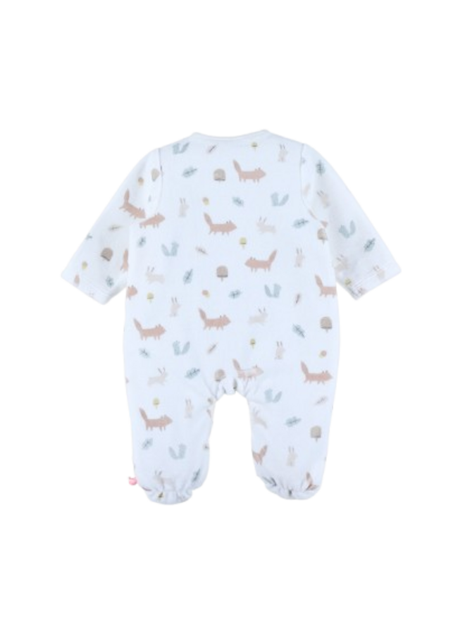 Noukie's - Baby Pyjama Fluweel - Fancy fox