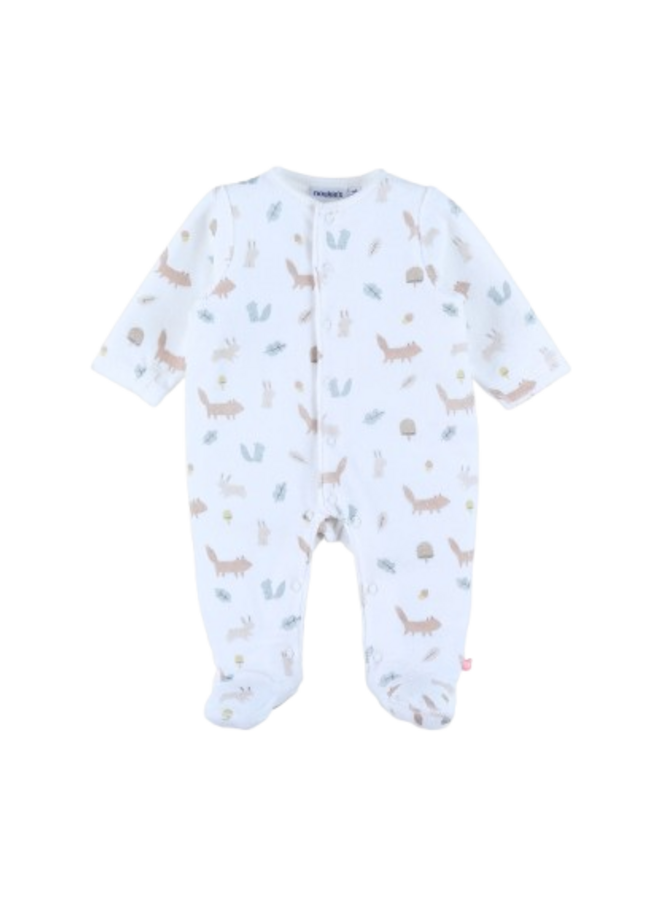 Noukie's - Baby Pyjama Fluweel - Fancy fox