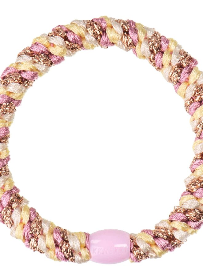 KKNEKKI Mix Old Pink yellow glitter Hairband and bracelet