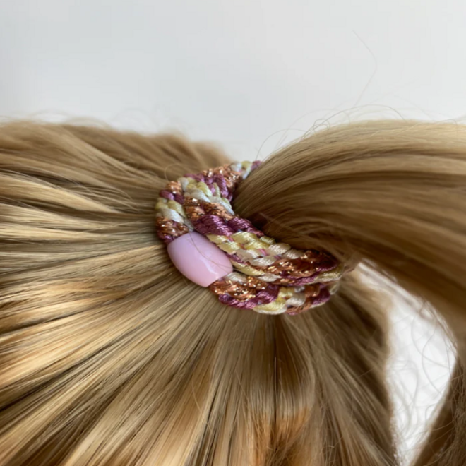 KKNEKKI Mix Old Pink yellow glitter Hairband and bracelet