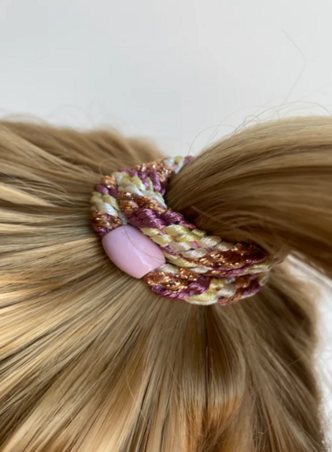 KKNEKKI Mix Old Pink yellow glitter Hairband and bracelet