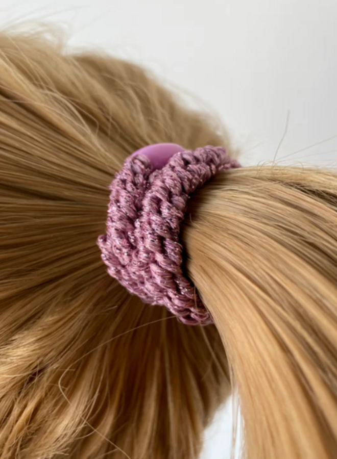 KKNEKKI Pink Glitter Hairband and bracelet