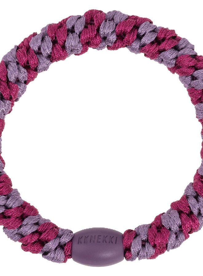 KKNEKKI Mulberry Mauve stripe Hairband and bracelet