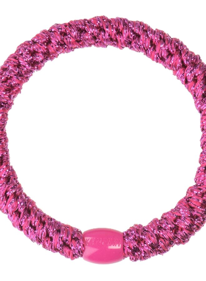 KKNEKKI Electric Pink glitter Hairband and bracelet