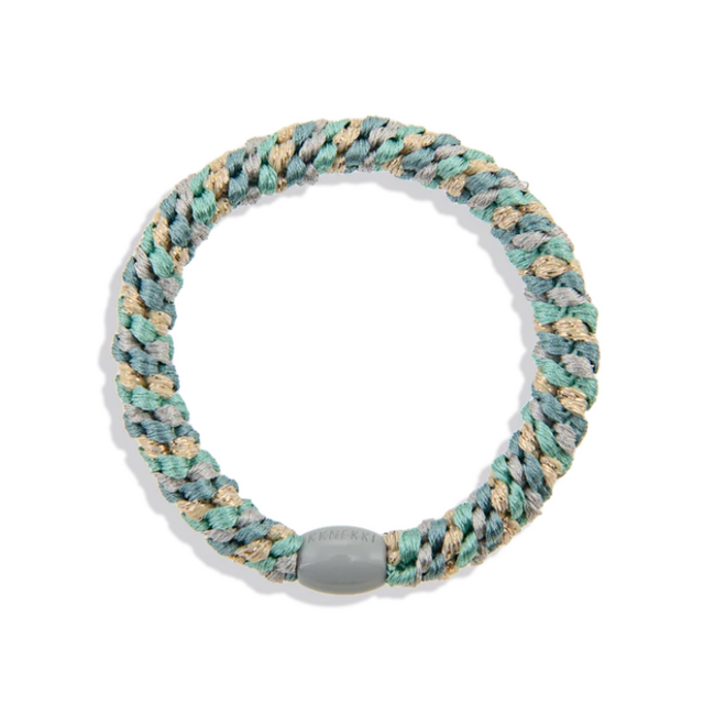 KKNEKKI Mix teal gold glitter Hairband and bracelet