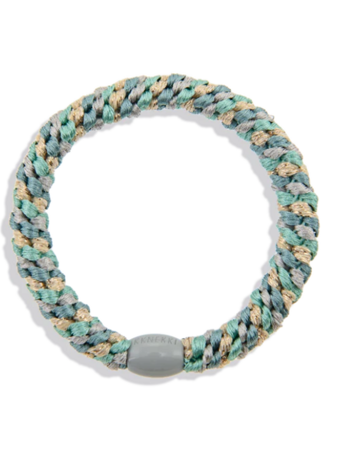 KKNEKKI Mix teal gold glitter Hairband and bracelet