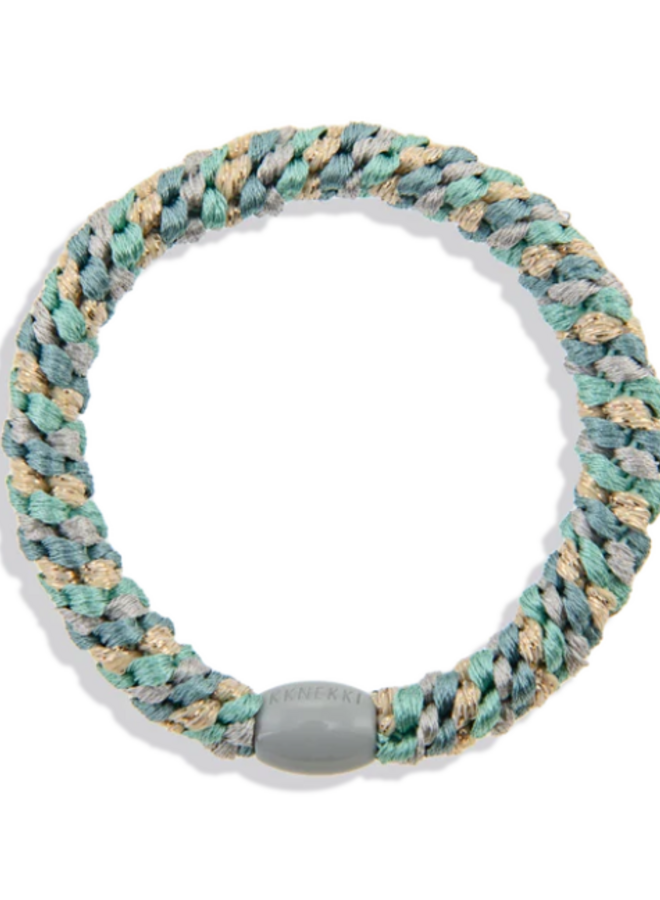 KKNEKKI Mix teal gold glitter Hairband and bracelet
